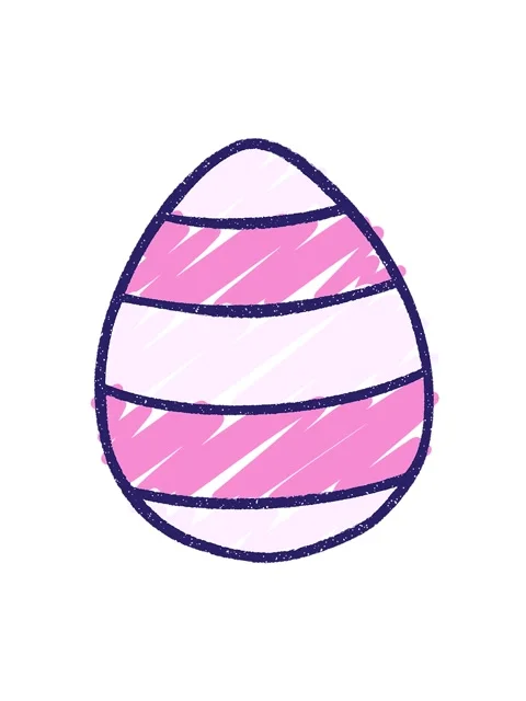 Attention grabbing animation of Easter Egg Chalk Drawing Stock Footage 324155071
