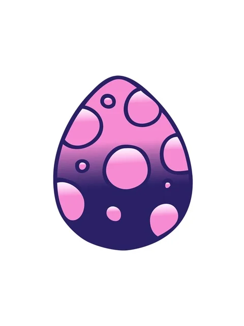 Attention grabbing animation of gradient shaded quirky cartoon easter egg Video stock 324059740
