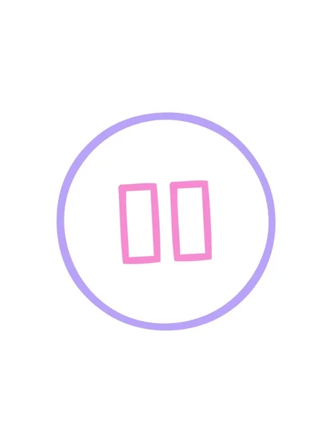 Attention grabbing animation of line drawing cartoon of a pause button icon Stock Footage 324416633