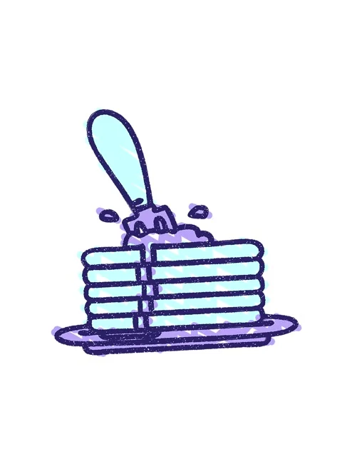 Attention grabbing animation of Pancake Stack Chalk Drawing 스톡 동영상 324398181