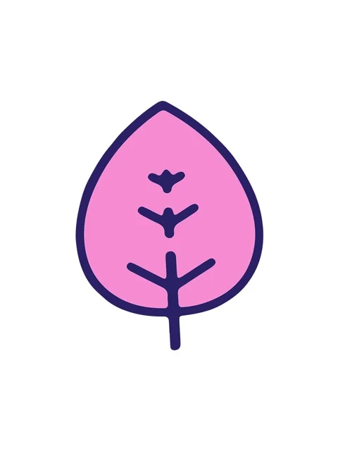 Attention grabbing animation of simple leaf design element Video stock 324393309