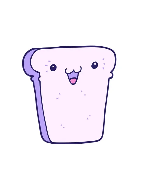 Attention grabbing animation of slice of bread design Stock Footage 324473452