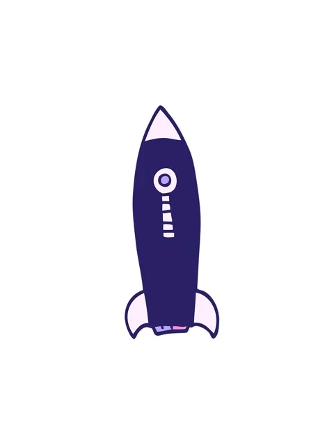 Attention grabbing animation of a space rocket Stock Footage 324280854