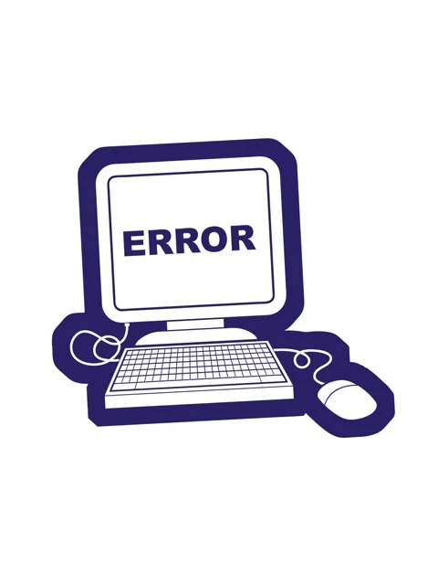 Attention grabbing animation of vector icon illustration of a computer error Stock Footage 324161112