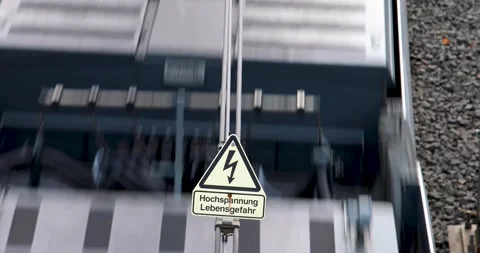 Attention! High voltage Video stock 142426155