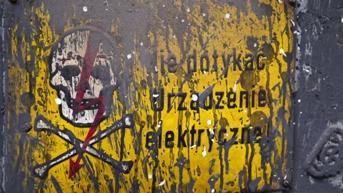 Attention high voltage - old board. Video stock 143666952