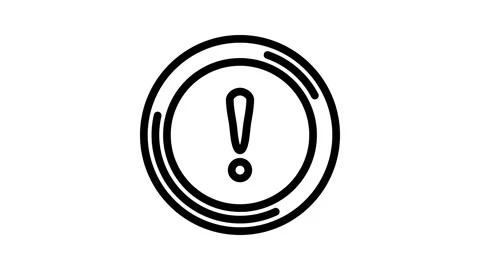 Attention icon alert line icon animation Stock Footage 326762636
