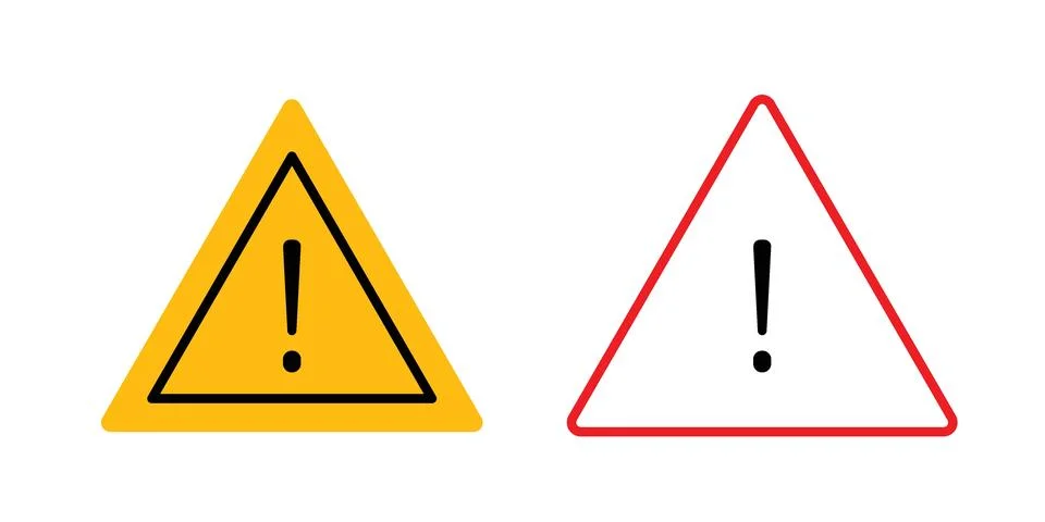 Attention icon black vector isolated on white Stock Illustration