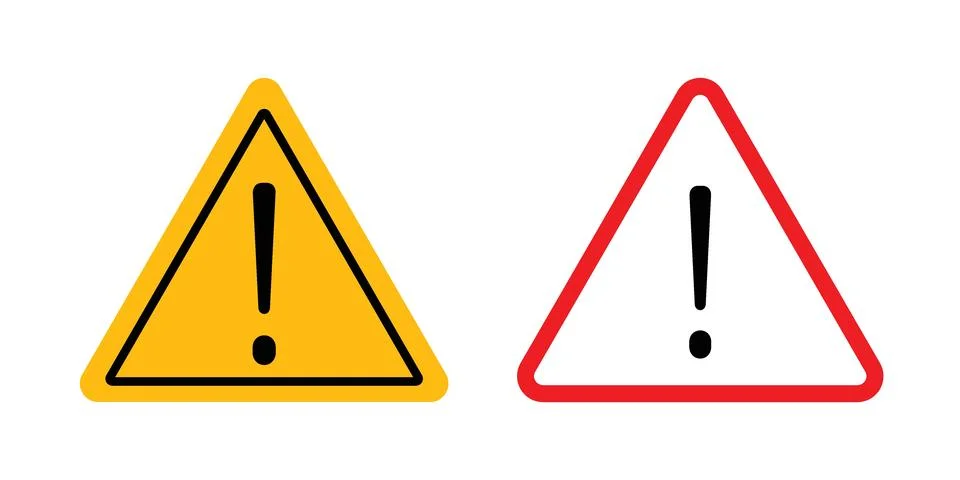 Attention icon bundle for website design projects Stock Illustration