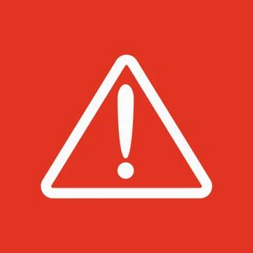 The attention icon. Danger symbol. Flat Stock Illustration