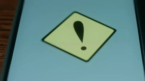 Attention icon, Exclamation mark sign, presentation Stock Footage 310054508
