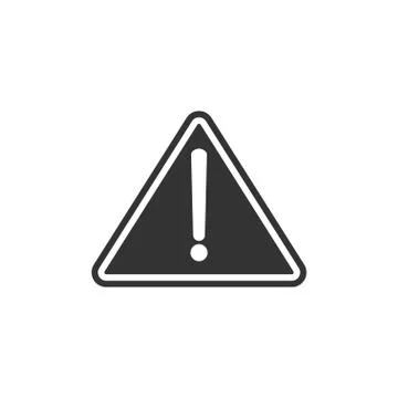 Attention icon flat Stock Illustration
