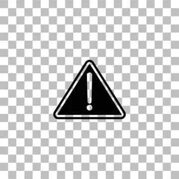 Attention icon flat Stock Illustration