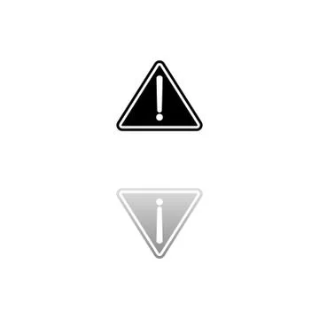 Attention icon flat Stock Illustration