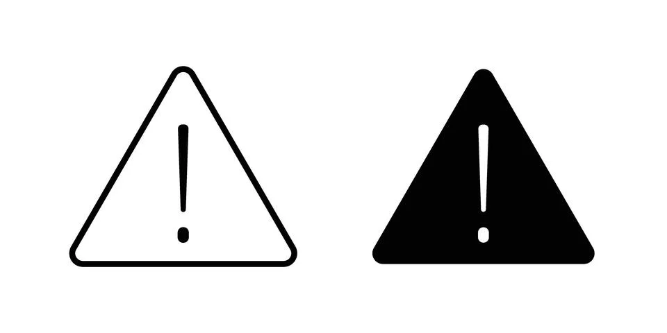 Attention icon vector concepts, line and silhouette style Stock Illustration