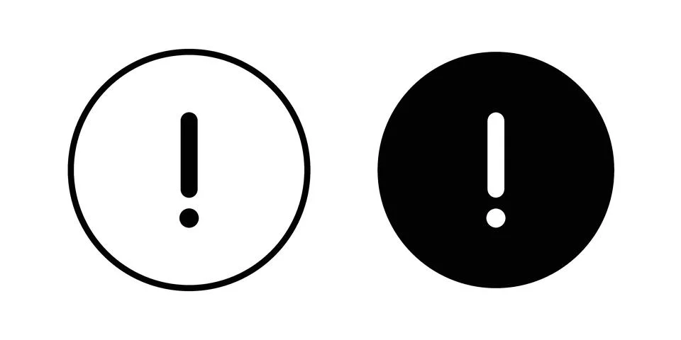 Attention icon for web projects Stock Illustration