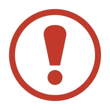 Attention icon on white background. Stock Illustration