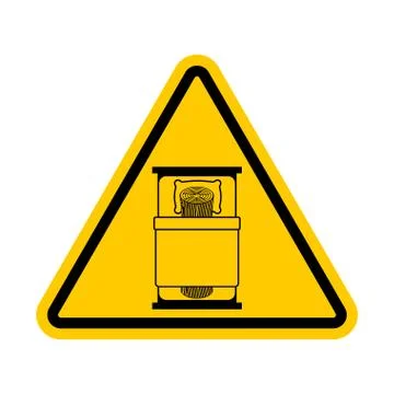 Attention log in bed. Caution bad sex. Vector Warning yellow road Sign Stock-Illustration