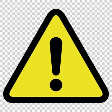 Attention mark (black exclamation mark on yellow triangle) Stock Illustration
