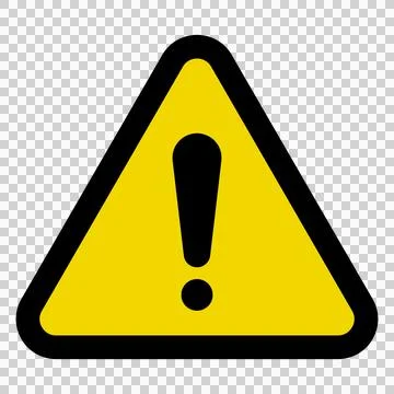 Attention mark, exclamation mark and triangle, yellow and black Stock Illustration