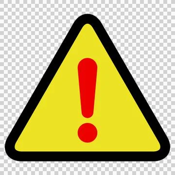 Attention mark (red exclamation mark on yellow triangle) Stock Illustration