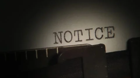 ATTENTION. NOTICE. BRIEFLY. Typewriting. Stock Footage 10721161