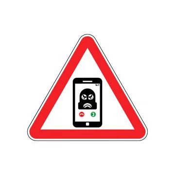 Attention Phone scammers. Caution Call from Thief. Incoming call of Rogue. Re Illustrazione stock