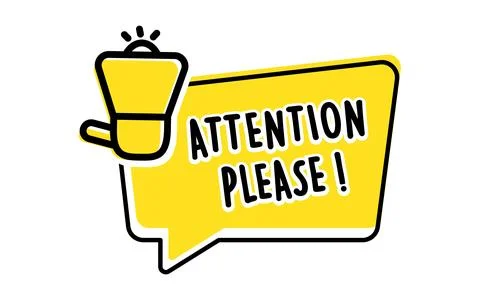 Attention Please notice vector illustration. Stock Illustration