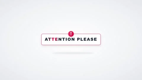 Attention please notification alert pop-up with exclamation mark Stock Footage 337553693