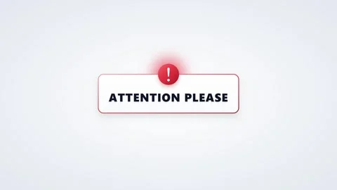 Attention please notification pop-up animation with red alert and smooth mo.. Stock Footage 337553692