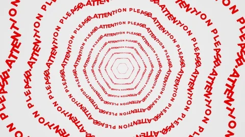 Attention please text kinetic typography. Important information and announcement Stock Footage 129977976