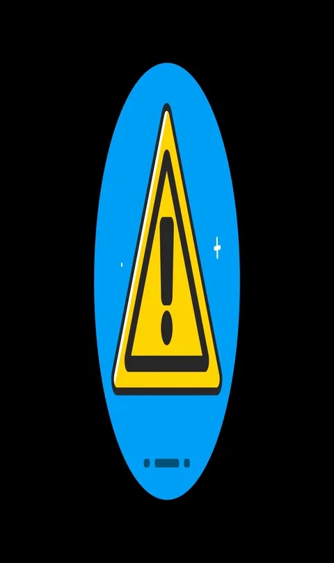 Attention Premium flat icon animated with alpha channel Stock Footage 101584280