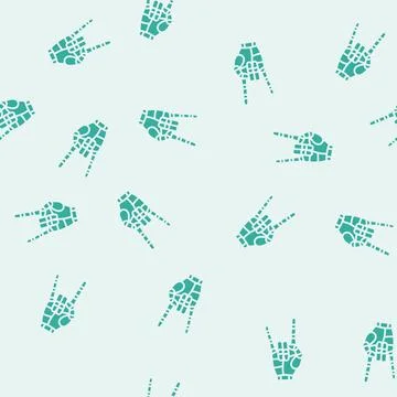 Attention robot hand gesture glyph seamless pattern 스톡 일러스트