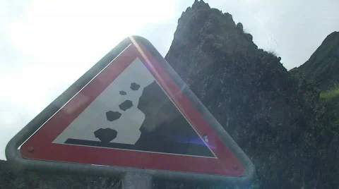 Attention rock fall Stock Footage 809840