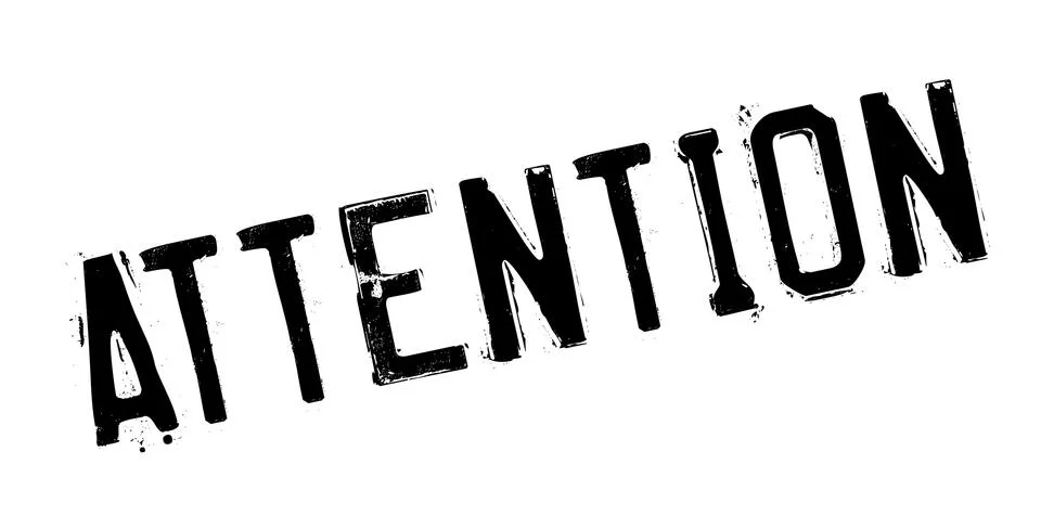 Attention rubber stamp Stock Illustration