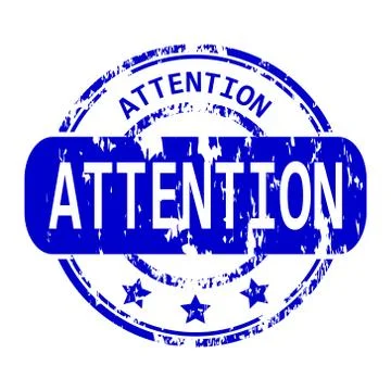 Attention rubber stamp Stock Illustration