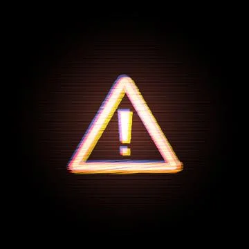 Attention sign Computer Hacked Error Concept. Vector Stock Illustration