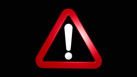 Attention sign with exclamation mark Video stock 133696418