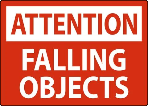Attention Sign, Falling Objects Stock Illustration