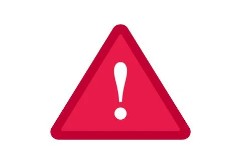 Attention sign icon, Flat design style, Modern flat icon in stylish colors... Stock Illustration