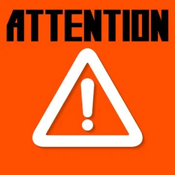 Attention sign. Stock Illustration