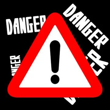 Attention sign. Illustrazione stock