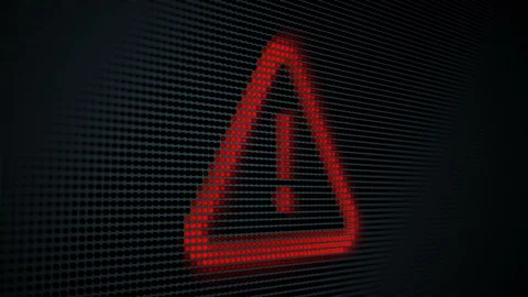 Attention sign on LED Screen. Different Points of View, Stock Footage 117021725