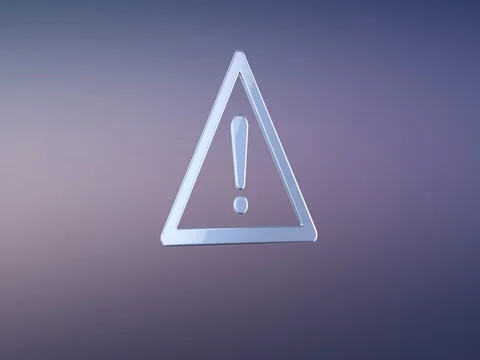 Attention Silver 3d Icon Stock Footage 69779709
