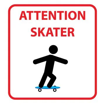 Attention skater Stock Illustration