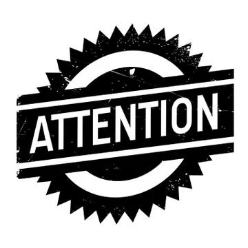 Attention stamp rubber grunge Stock Illustration