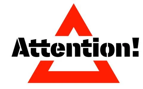 ATTENTION sticker stamp 스톡 일러스트