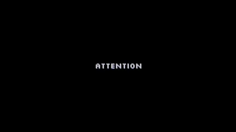 Attention text animation with Glitch and VHS Noise effect on a letters Video stock 285217420