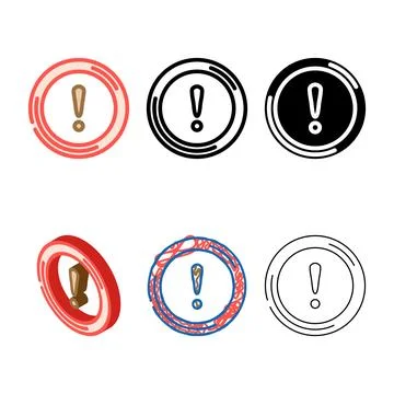 Attention variations icon alert color icon vector Stock Illustration