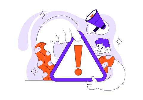 Attention Vector Illustration Featuring Warning Sign, Alert Symbol, Importa.. Stock Illustration